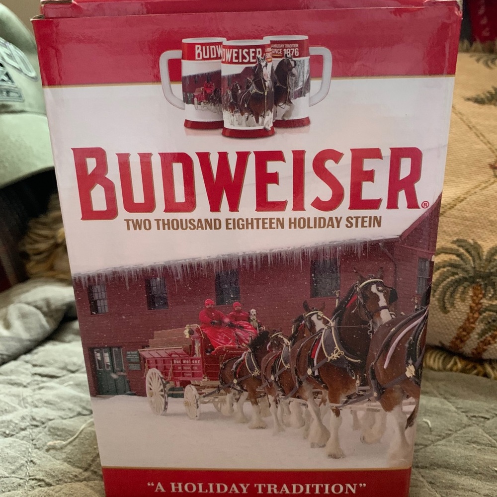 Rare 2018 Budweiser Holiday Stein